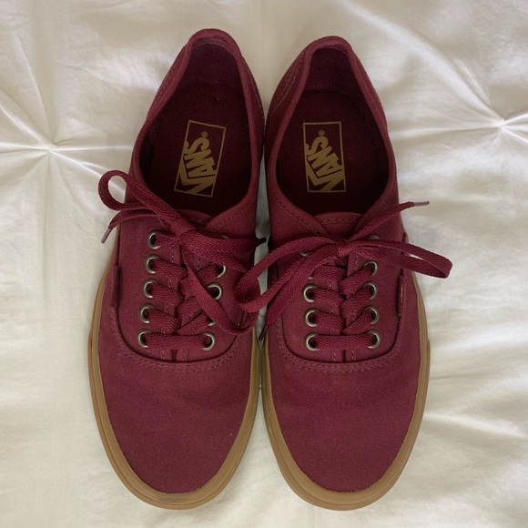 vans maroon gum